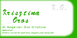 krisztina oros business card